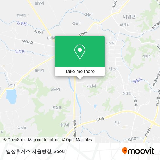 입장휴게소 서울방향 map