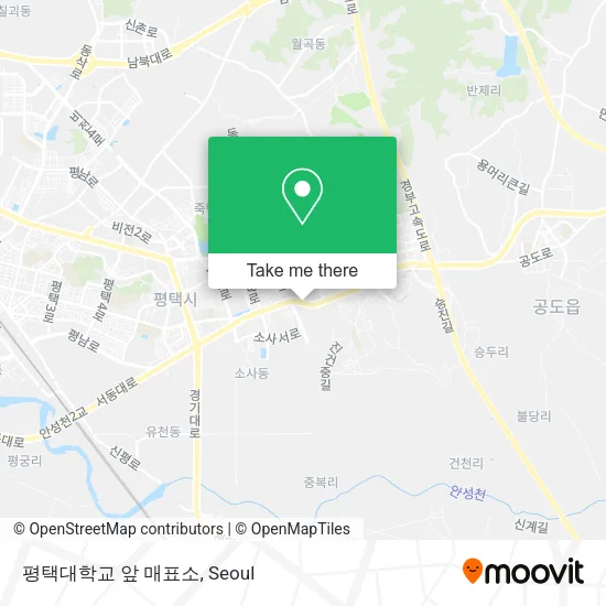 평택대학교 앞 매표소 map