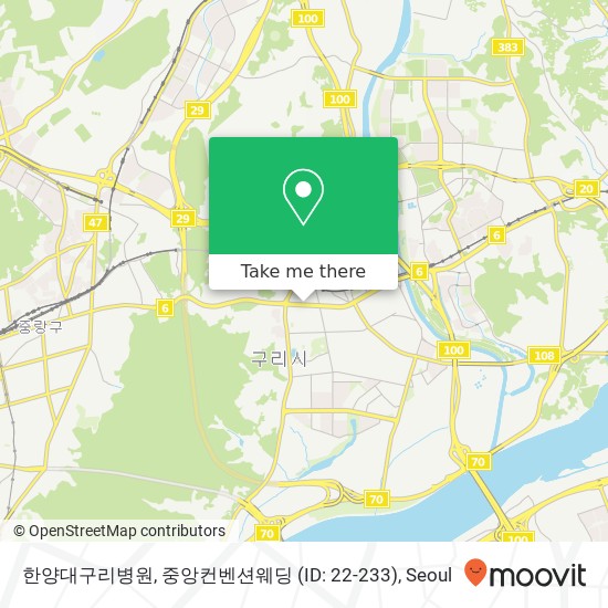 한양대구리병원, 중앙컨벤션웨딩 (ID: 22-233) map