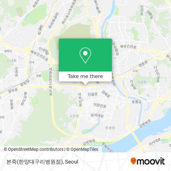 본죽(한양대구리병원점) map