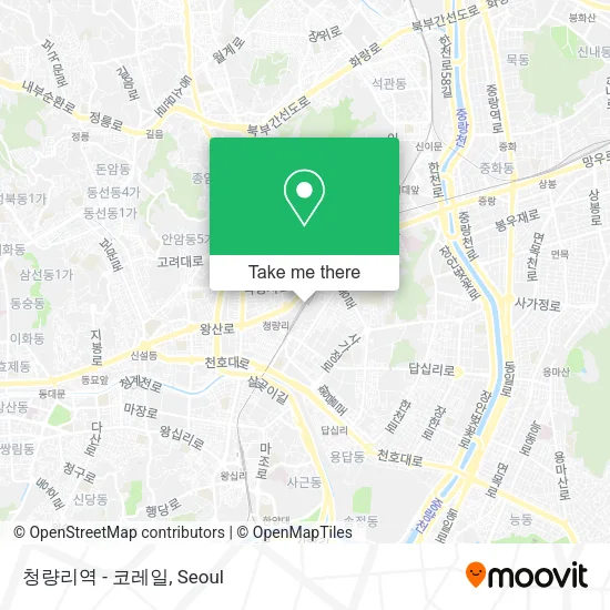 청량리역 - 코레일 map