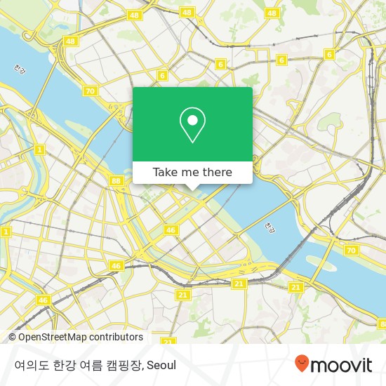 여의도 한강 여름 캠핑장 map