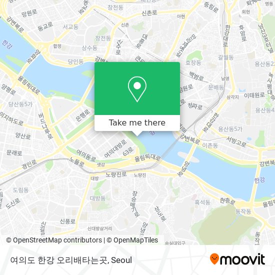 여의도 한강 오리배타는곳 map