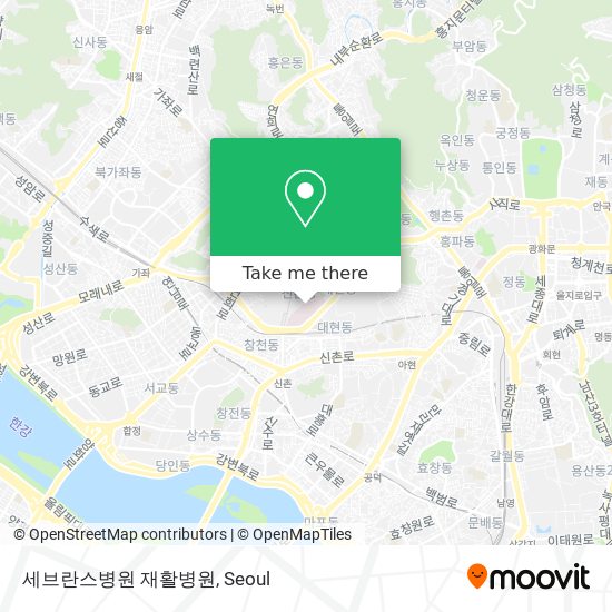 세브란스병원 재활병원 map