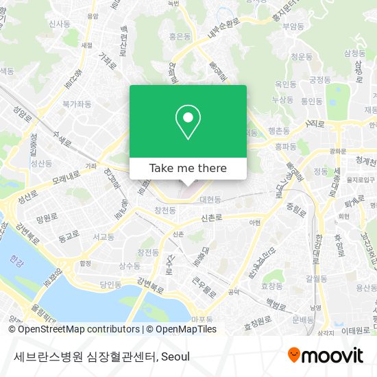 세브란스병원 심장혈관센터 map