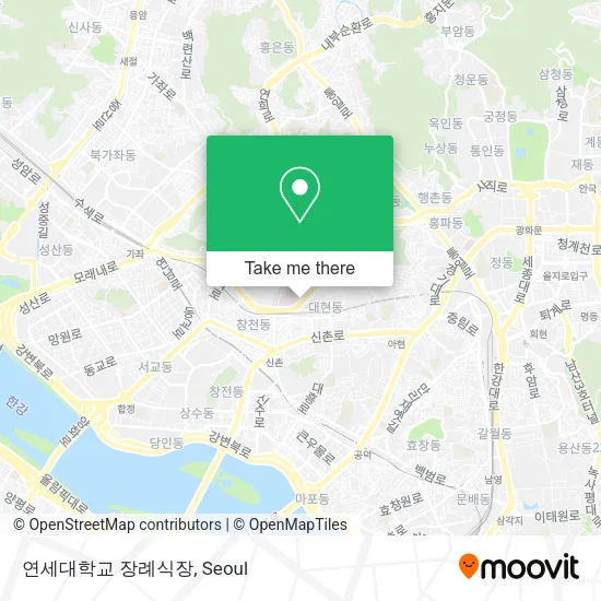 연세대학교 장례식장 map