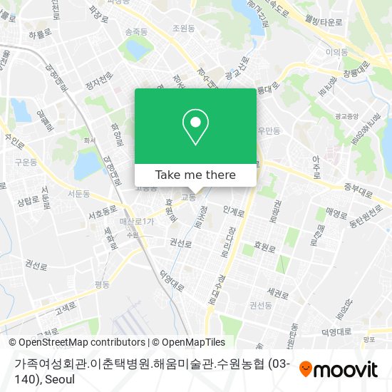 가족여성회관.이춘택병원.해움미술관.수원농협 (03-140) map