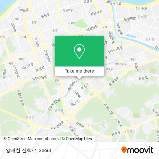 양재천 산책로 map