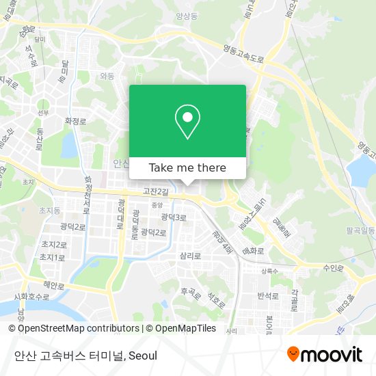 안산 고속버스 터미널 map