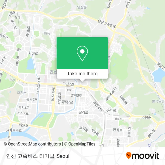 안산 고속버스 터미널 map