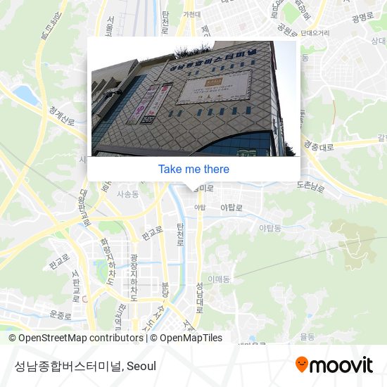 성남종합버스터미널 map