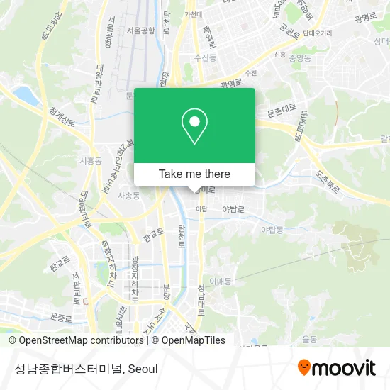 성남종합버스터미널 map