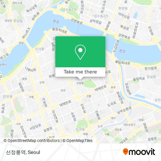 선정릉역 map