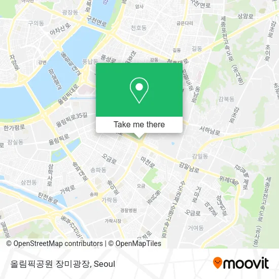 올림픽공원 장미광장 map