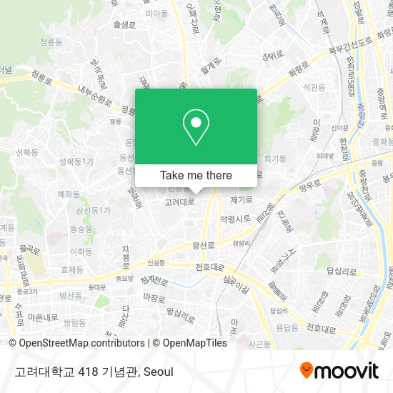 고려대학교 418 기념관 map