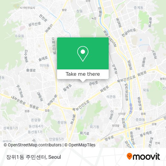 장위1동 주민센터 map