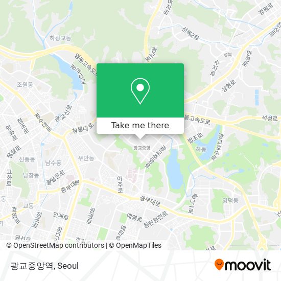 광교중앙역 map