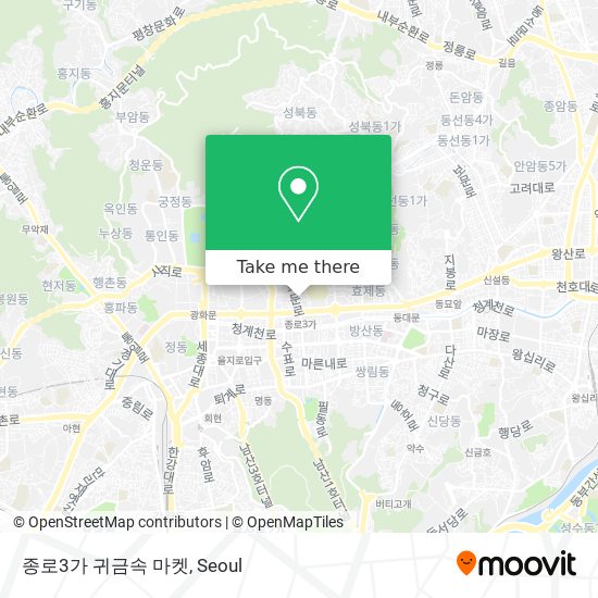 종로3가 귀금속 마켓 map