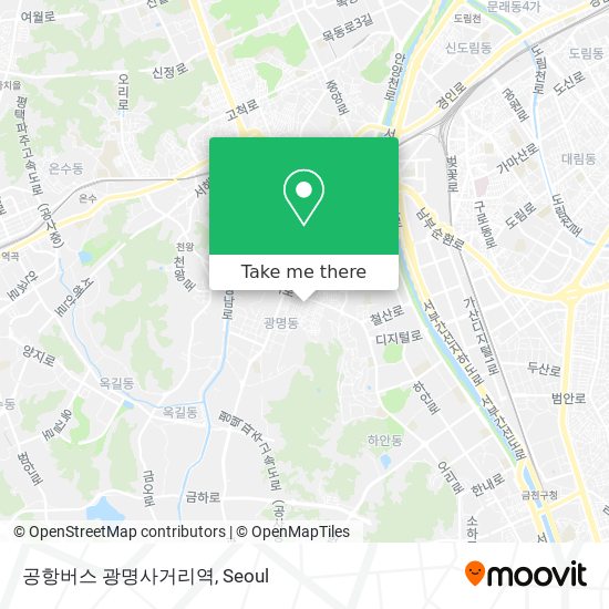 공항버스 광명사거리역 map