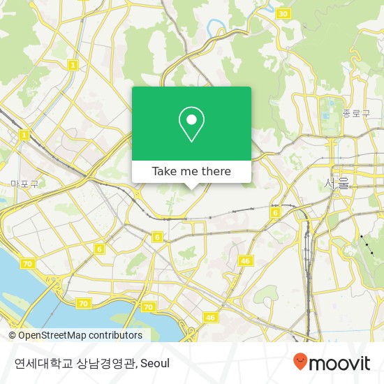 연세대학교 상남경영관 map