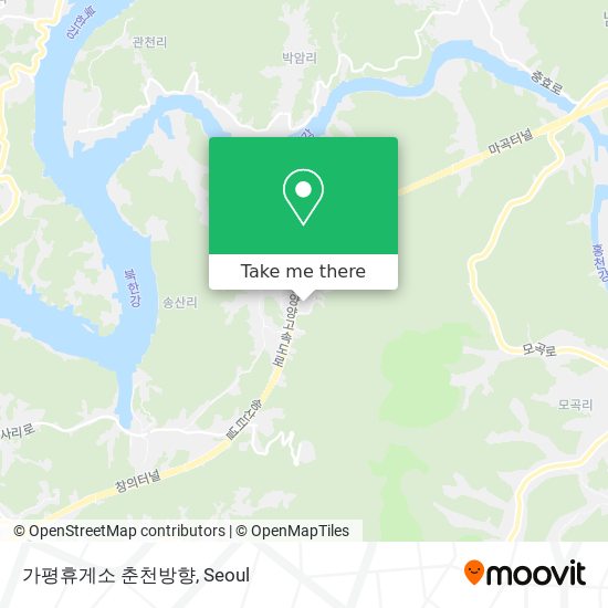 가평휴게소 춘천방향 map
