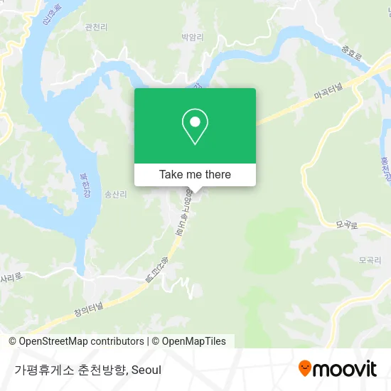 가평휴게소 춘천방향 map