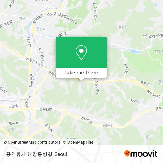 용인휴게소 강릉방향 map