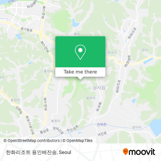 한화리조트 용인베잔송 map