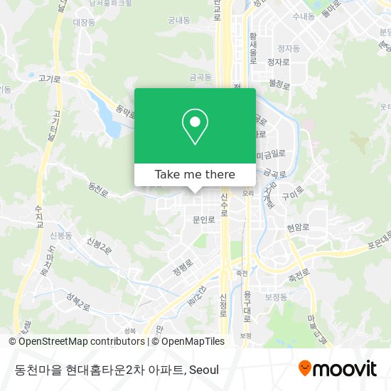 동천마을 현대홈타운2차 아파트 map