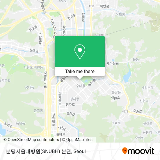 분당서울대병원(SNUBH) 본관 map