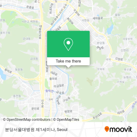 분당서울대병원 제1세미나 map