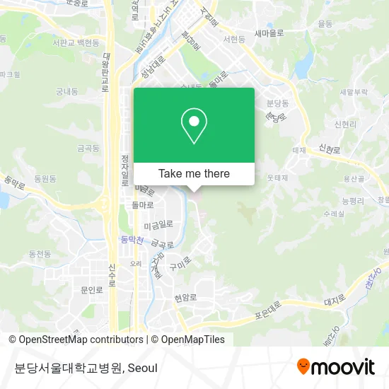 분당서울대학교병원 map