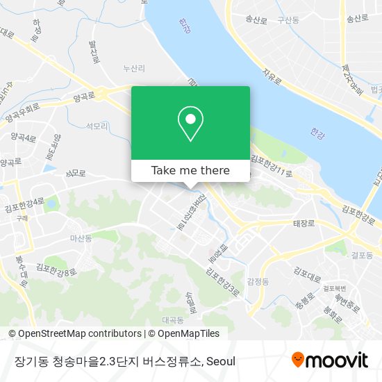 장기동 청송마을2.3단지 버스정류소 map