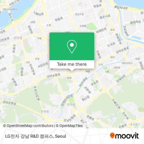 LG전자 강남 R&D 캠퍼스 map