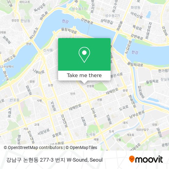 강남구 논현동 277-3 번지 W-Sound map