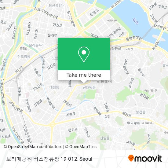 보라매공원 버스정류장 19-012 map