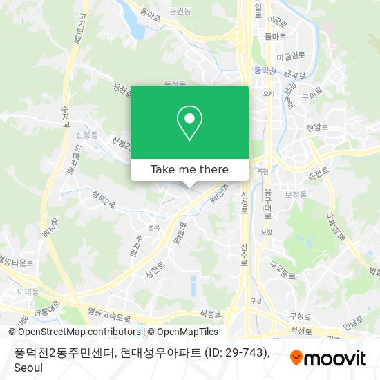 풍덕천2동주민센터, 현대성우아파트 (ID: 29-743) map