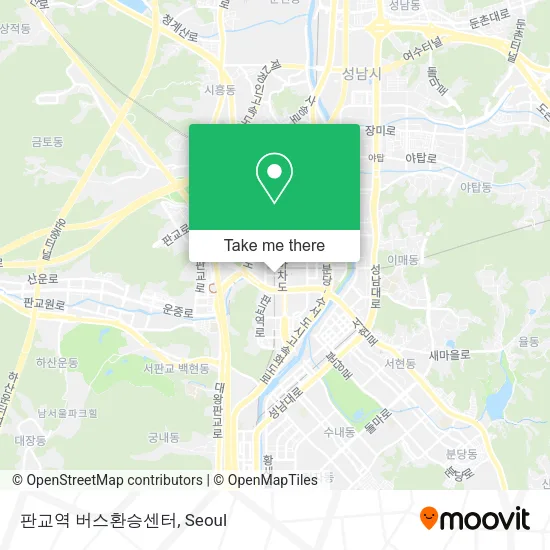 판교역 버스환승센터 map