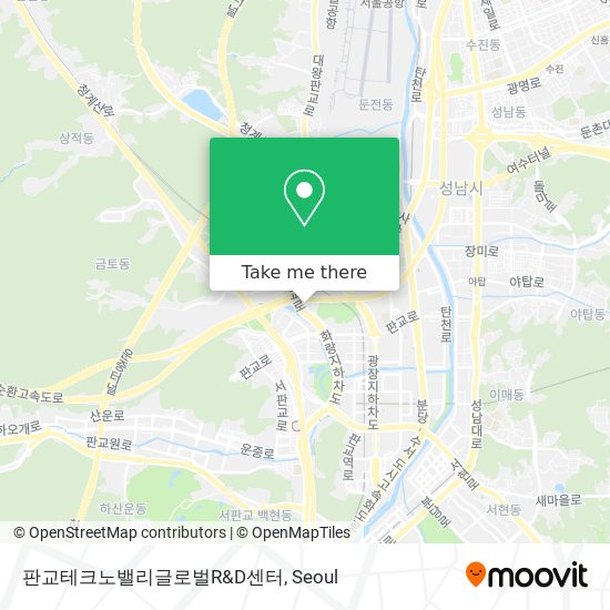 판교테크노밸리글로벌R&D센터 map