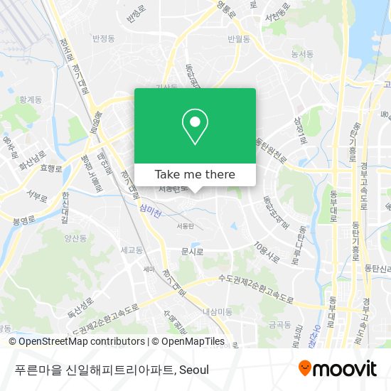 푸른마을 신일해피트리아파트 map