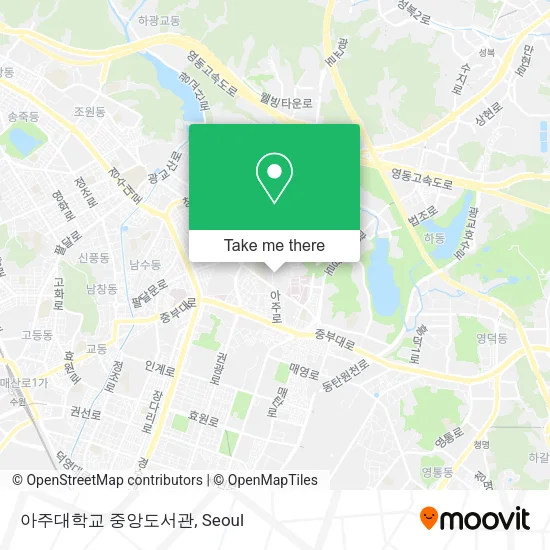 아주대학교 중앙도서관 map