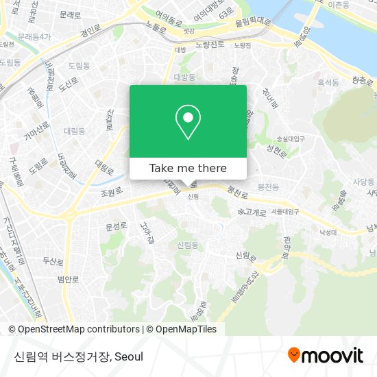 신림역 버스정거장 map