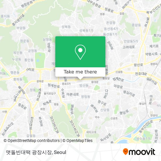 맷돌빈대떡 광장시장 map