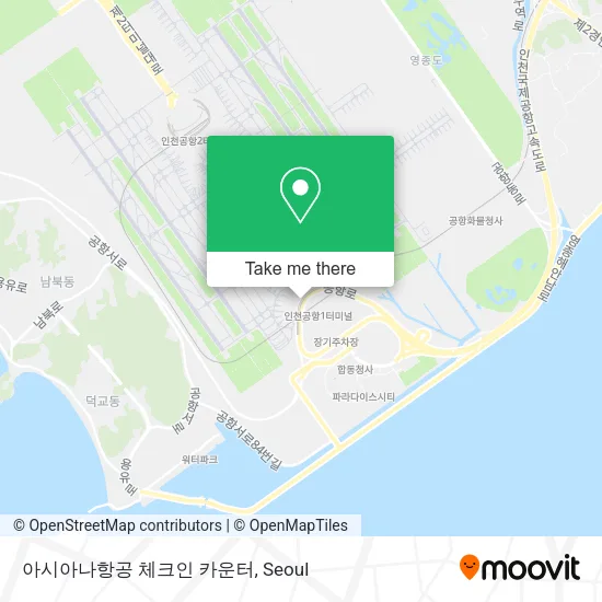 아시아나항공 체크인 카운터 map