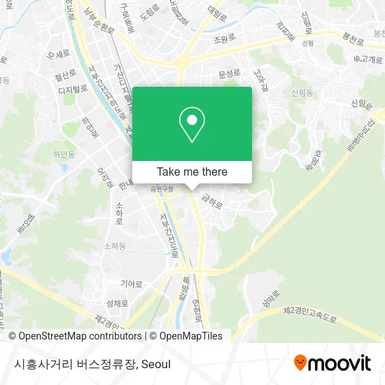 시흥사거리 버스정류장 map