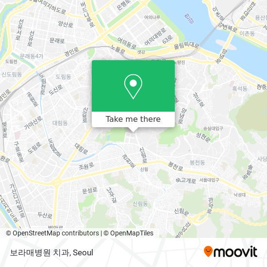 보라매병원 치과 map