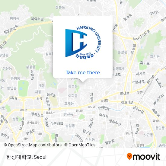 한성대학교 map