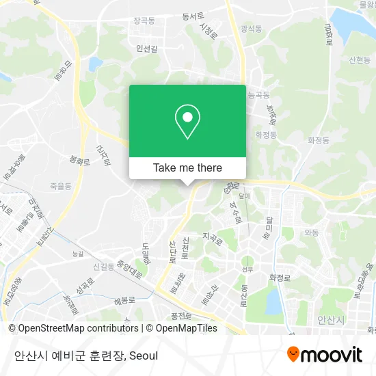 안산시 예비군 훈련장 map