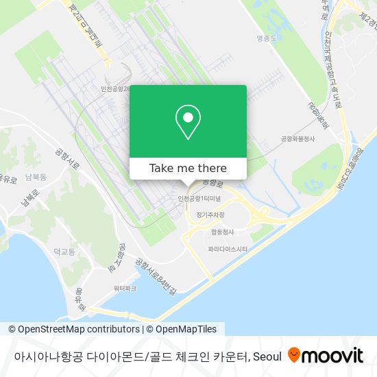 아시아나항공 다이아몬드/골드 체크인 카운터 map