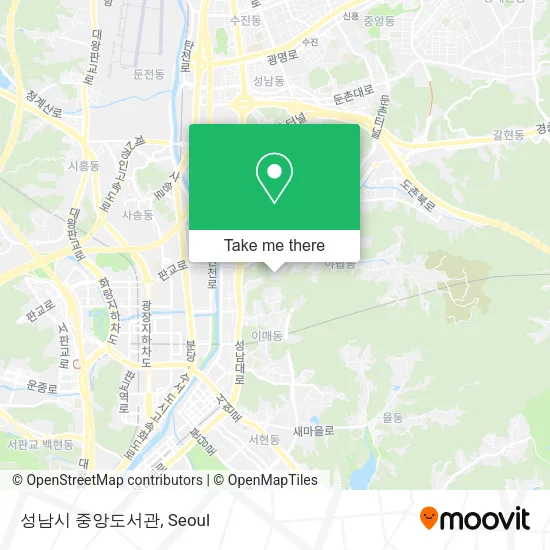 성남시 중앙도서관 map
